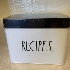 Rae Dunn recipe tin box